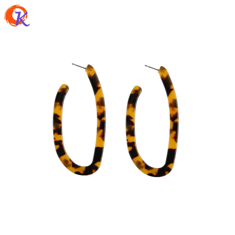 

Newest 65x30MM Trendy Exaggerated Brincos Tortoiseshell Oval Round Stud Earrings Resin Material For Women Elegant Design Jewelry