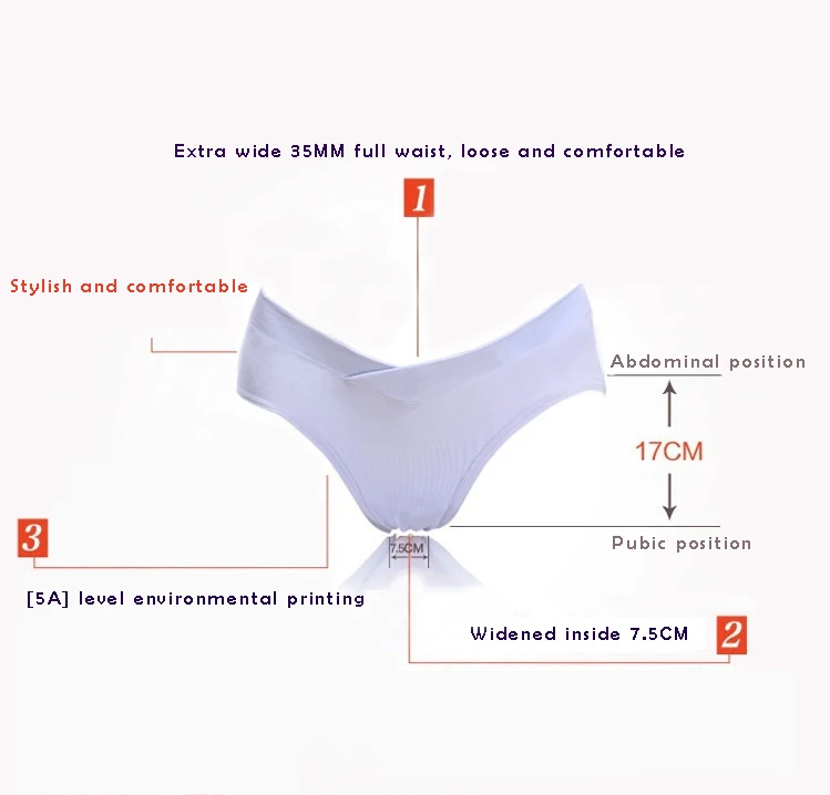 Нижнее белье для матерей с низкой талией, нижнее белье, шорты для беременных, бесследные, большие u-образные треугольные брюки из чесаного хлопка JoyRay. B