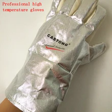 Кастонг 300 градусов высокотемпературные перчатки пара-Арамид+ алюминиевая фольга материал высокотемпературные Пожарные перчатки