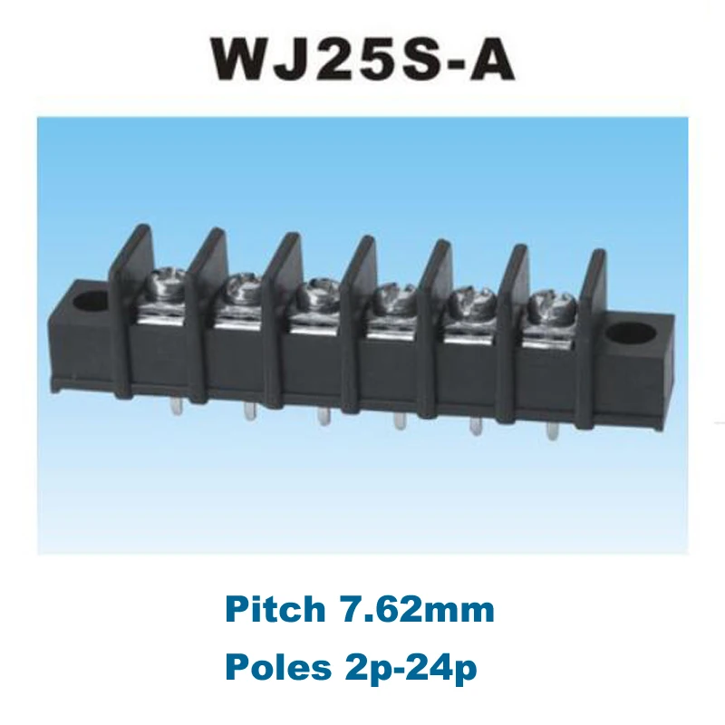 barrier terminal block 2p 24p pitch 7.6mm