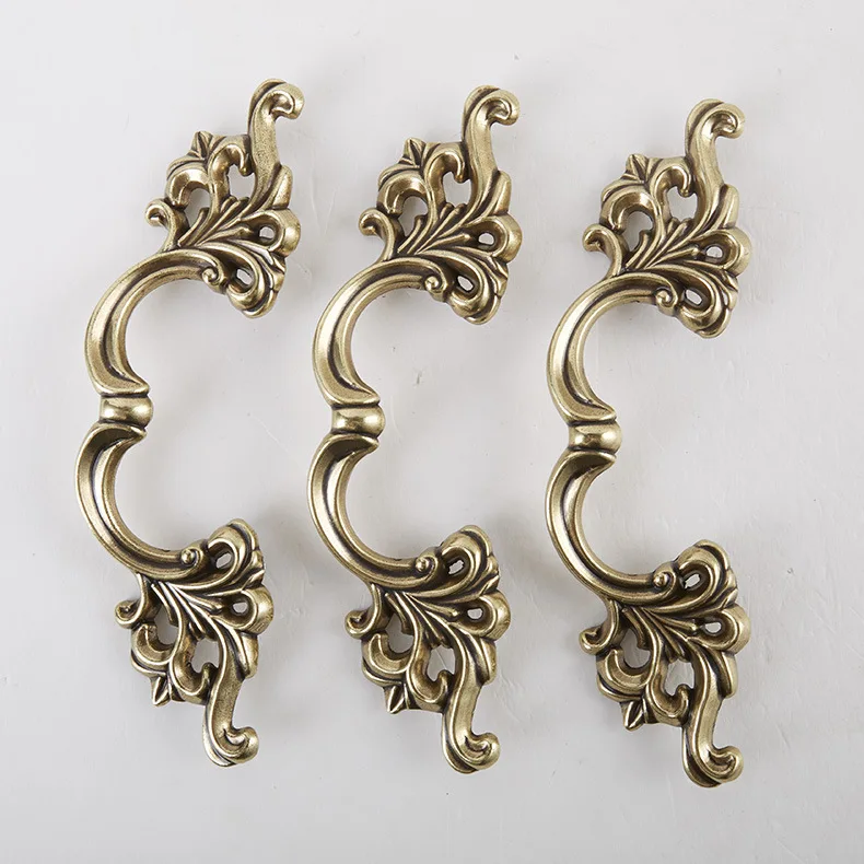 85mm Antique Brass Drawer Handles Unique Design Furniture