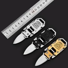Mini Transformers pocket knife EDC outdoor folding camping hunting knife paratroopers survival knife + rope Self Defense