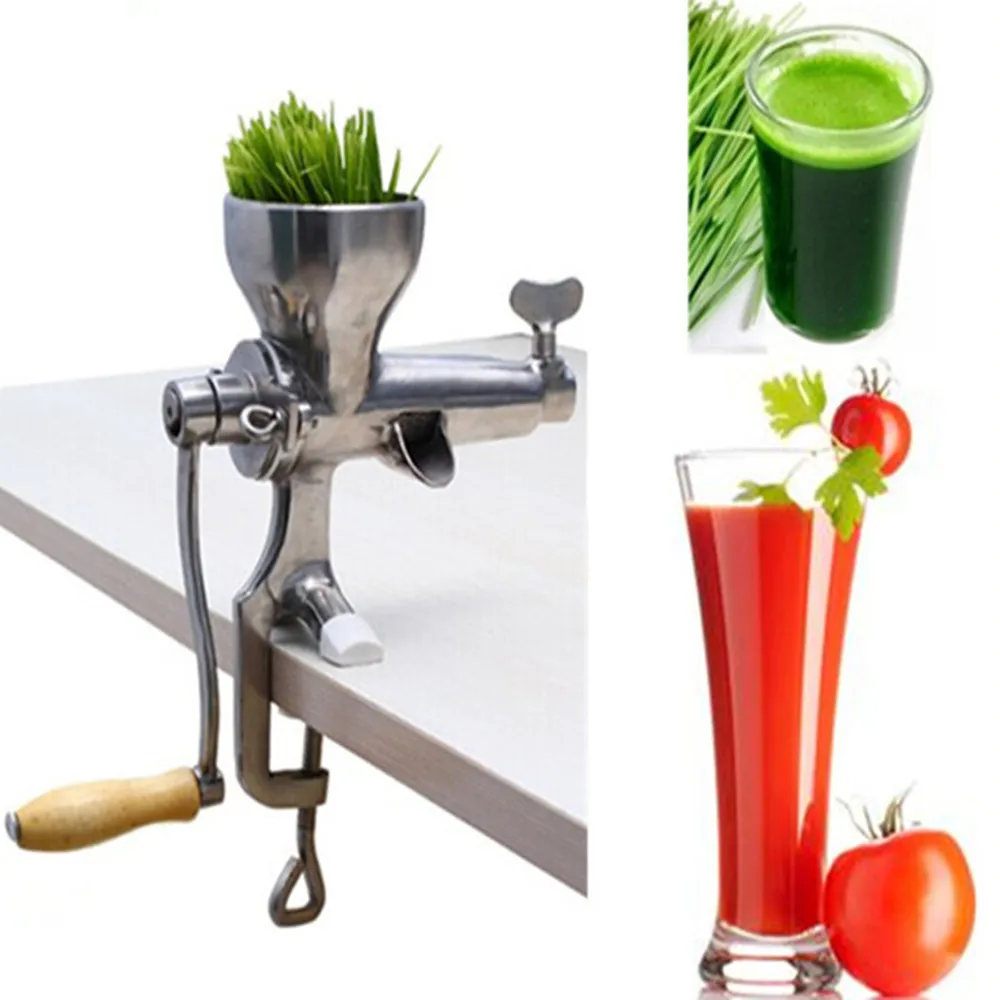 Juicer mini home use wheatgrass juicing machine stainless steel manual fruit slow juicer zf ...