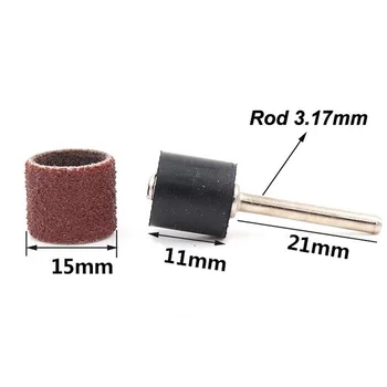 

1pcs 8x11mm 15x11mm 3.175mm Shank Grind Polishing Sandpaper Circle Rod Sandpaper Circle Kit Mandrels Electric Tool