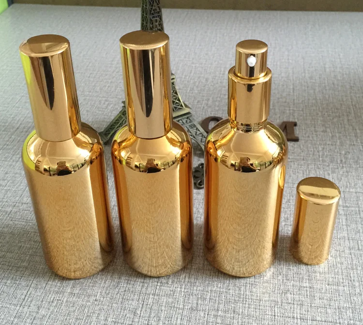60pcs 100ml golden high grade glass body lotion bottle and extra 20pcs