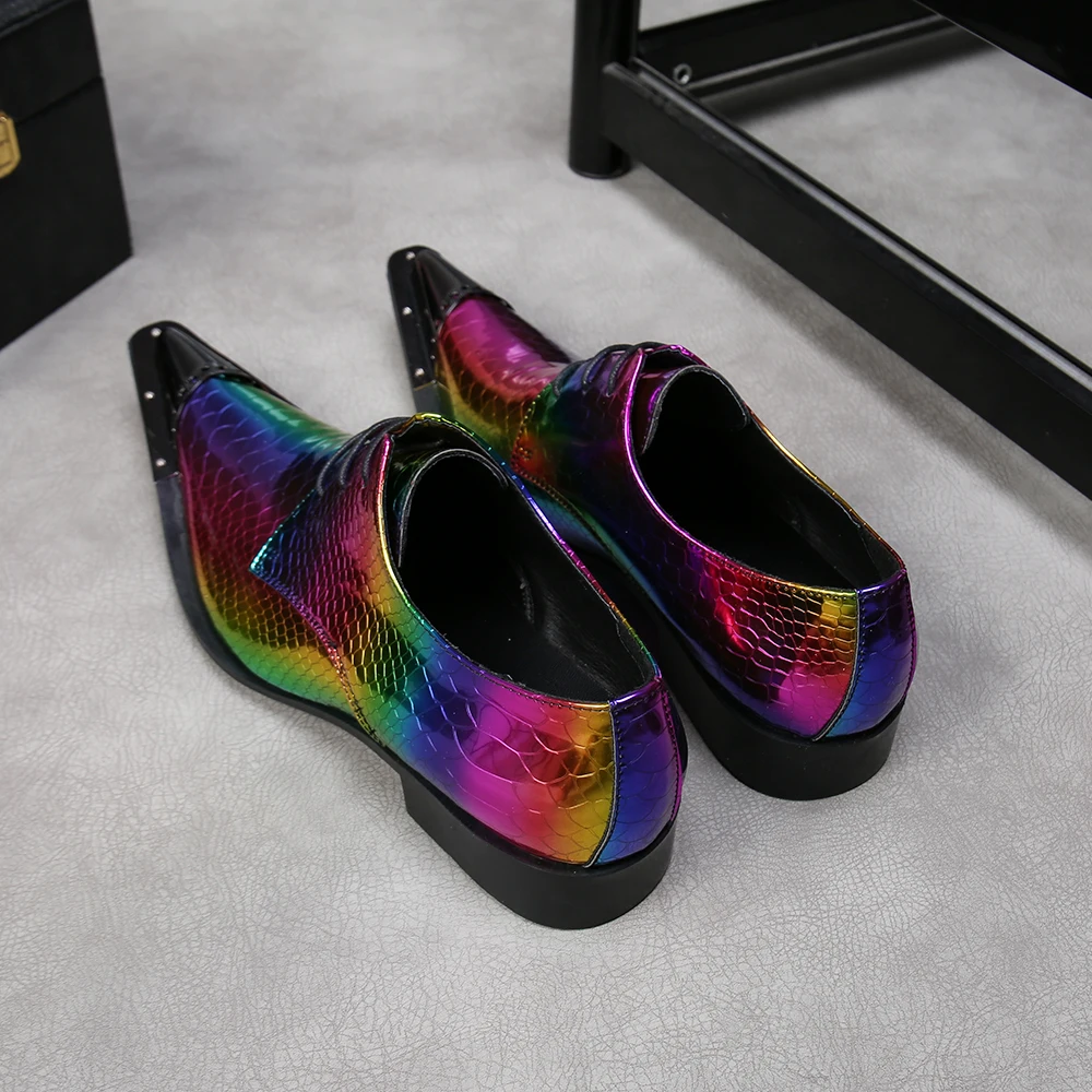 Christia Bella/Новинка; Разноцветные вечерние мужские туфли-оксфорды из натуральной кожи; Свадебная формальная обувь; модельные туфли на шнуровке; Мужские броги