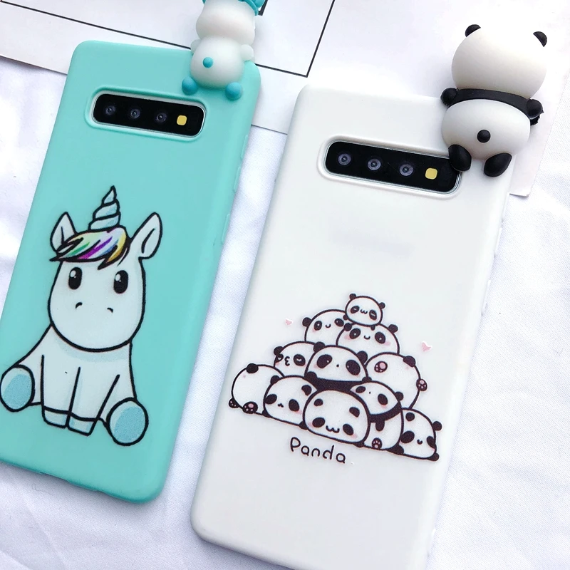 S8 S9 S10 плюс чехол Etui samsung Galaxy S10 S10E чехол 3D Kawaii силиконовый чехол для Coque samsung S8 S9 S10 плюс S7 Edge чехол