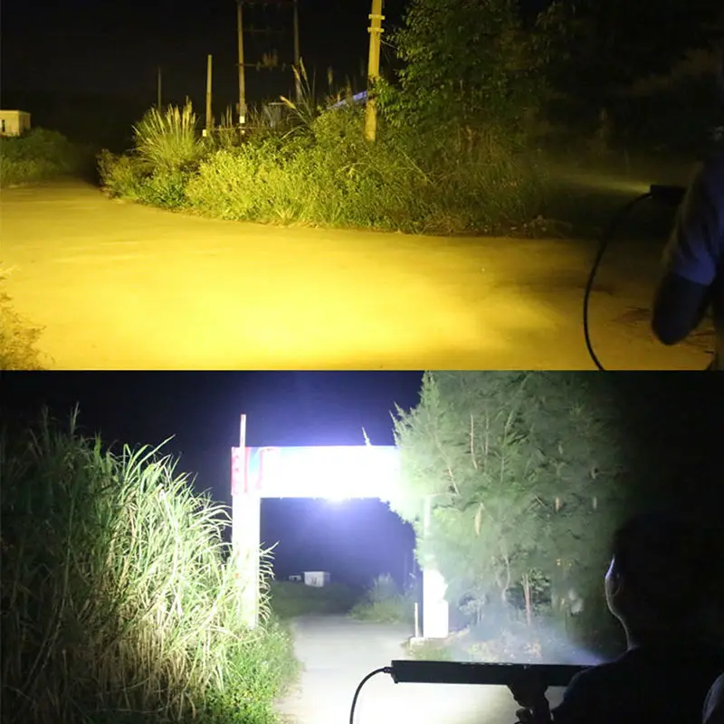 7 5W Dual Color Led Driving Light Bar Led Work Light Bar Straight Roof Offroad Truck Suv Atv Utv Boat 4wd 6000k White Amber Flood Spot Combo 12v 24v Led Off Road Auto Car For Jeep Driving 4x4 External Pickup Boat Motor