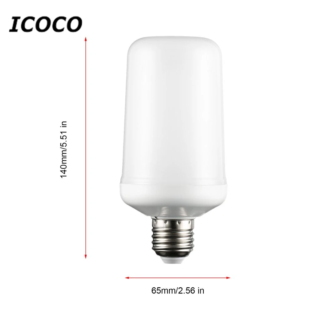 ICOCO E27 SMD2835 светодиодный светильник с пламенным эффектом легкий беспламенный Смоделированный ночник для рождественского фестиваля Декор