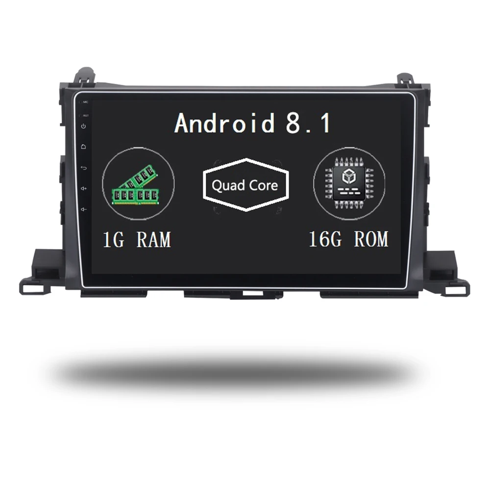 Perfect Android 8.1 Stereo Head Unit for Toyota Highlander Radio Navi GPS Radio Headunit Wifi Free Map Head Device Player GPS Map 3