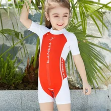 Купальная Одежда для мальчиков и девочек, новинка года, летний детский купальный костюм, пляжный купальник, цельный купальный костюм, комплекты бикини