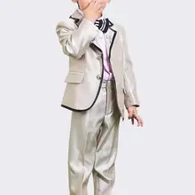 Смокинги для свадебной вечеринки для выпускного вечера; Custome Homme; Детские костюмы с отворотом и двумя пуговицами; комплект детской одежды; блейзер(куртка+ брюки+ галстук-бабочка