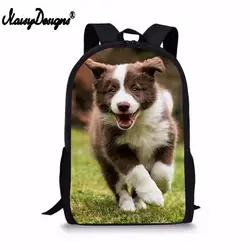 NOISYDESIGNS Прямая доставка Border Collie рюкзак для переноски щенков для женщин мужчин личности Backbag мужской ноутбук двойной сумки на плечо