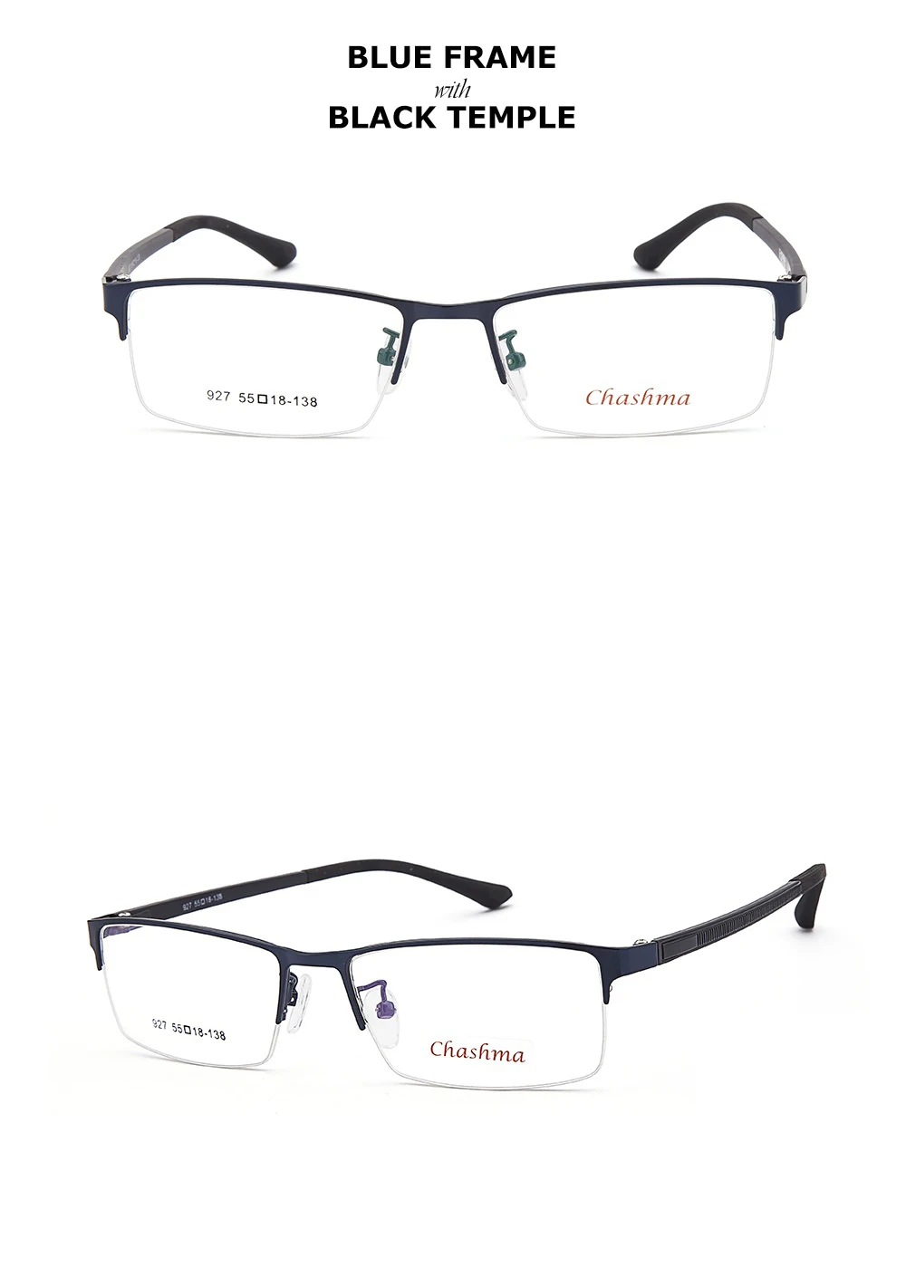 Бренд Chashma, мужские качественные оптические очки, модная оправа из сплава в полуоправе TR90, оправы для очков, оправы для глаз, мужские прозрачные линзы