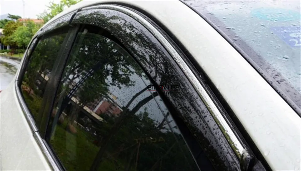 

4pcs/set Smoke Sun Rain Visor Vent Window Deflector Shield Guard Shade For KIA Optima K5 (JF) 2016 2017