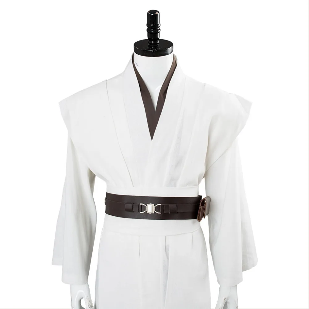 

Star Wars Cosplay Obi Wan Kenobi Costume Jedi Knight Costume White Robe Uniform Men Adult Halloween Carnival Star Wars Costume