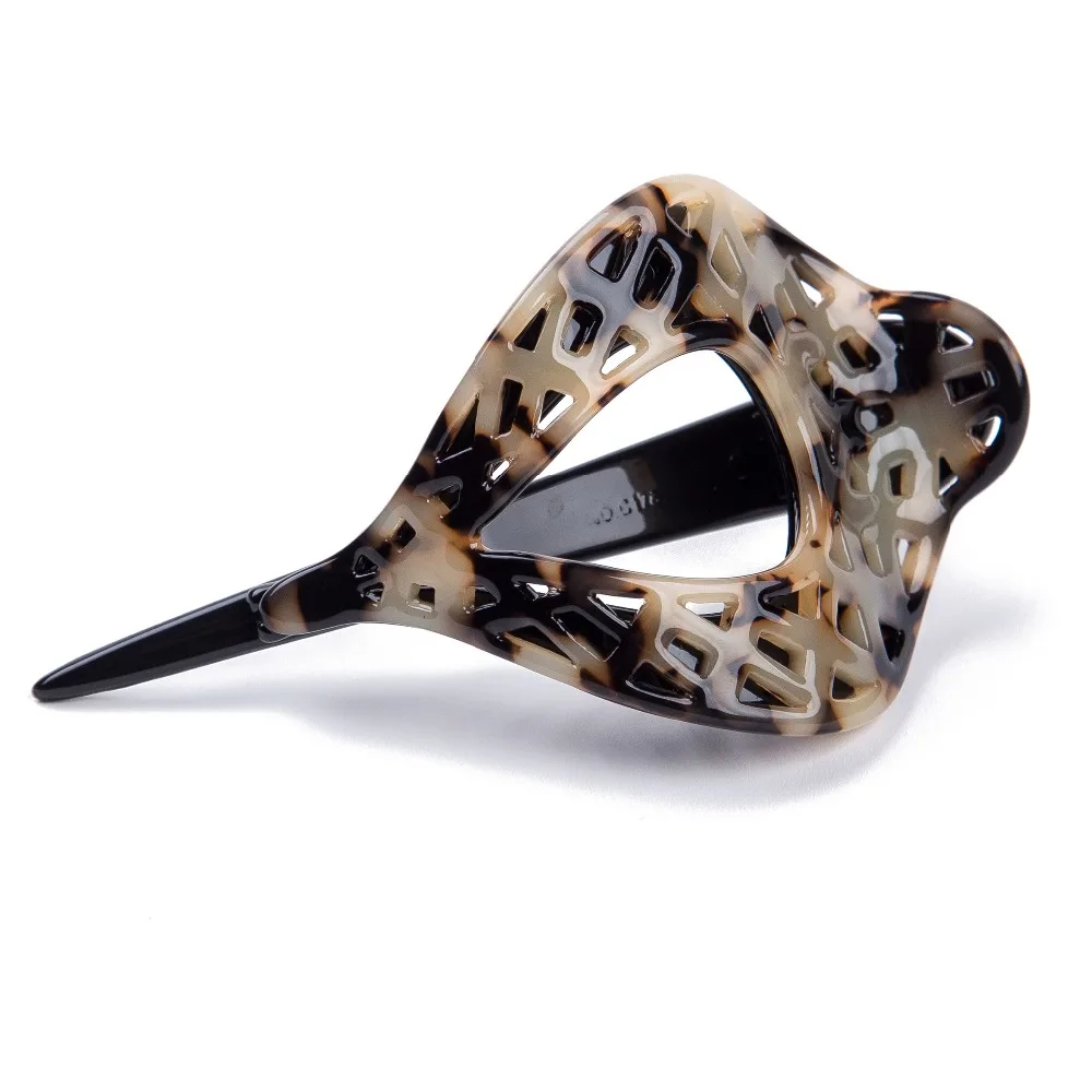 

3.9" Celluloid Alligator Side Slide Hair Luxury Handmade French Design Fashion Claw Tortoise Shell Accessories Women Hair Clip