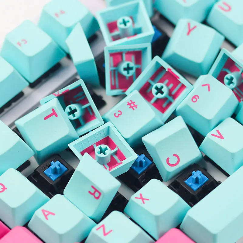 Новое поступление pbt keycap Вишневый Профиль Двойной снимок 106 клавиш 3494 колпачки