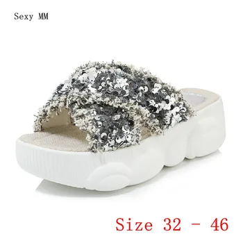 

Women Platform Sandals Low High Heel Shoes Slippers Woman Gladiator Sandals Small Plus Size 32 33 - 40 41 42 43 44 45 46