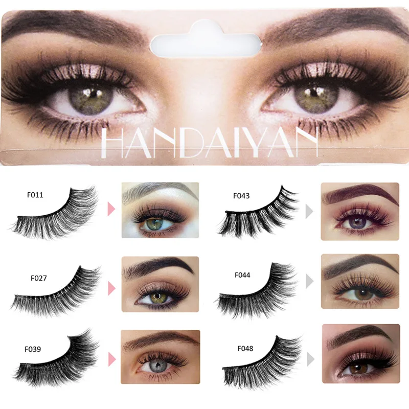 HANDAIYAN 3D Mink False Eyelashes Sexy Soft Natural Handmade Thick Curling Extension Eye Wispy Lashes | Красота и здоровье