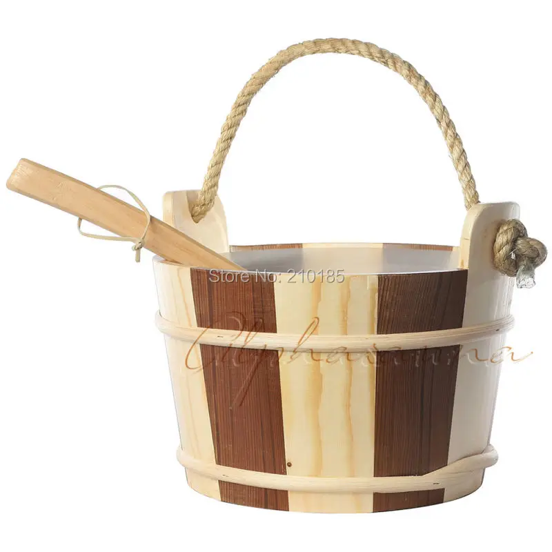 4L Sauna pail and ladle Red Cedar& Pine в сочетании с linner Factory аксессуары для сауны, оптовик, сауны