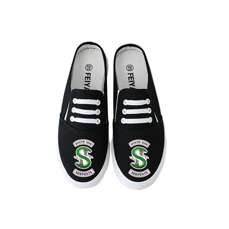 

Logo Riverdale Women Cute cartoon Printed pattern Low Top Comfortable and soft Slip On Shoes college fashion shoe A193111