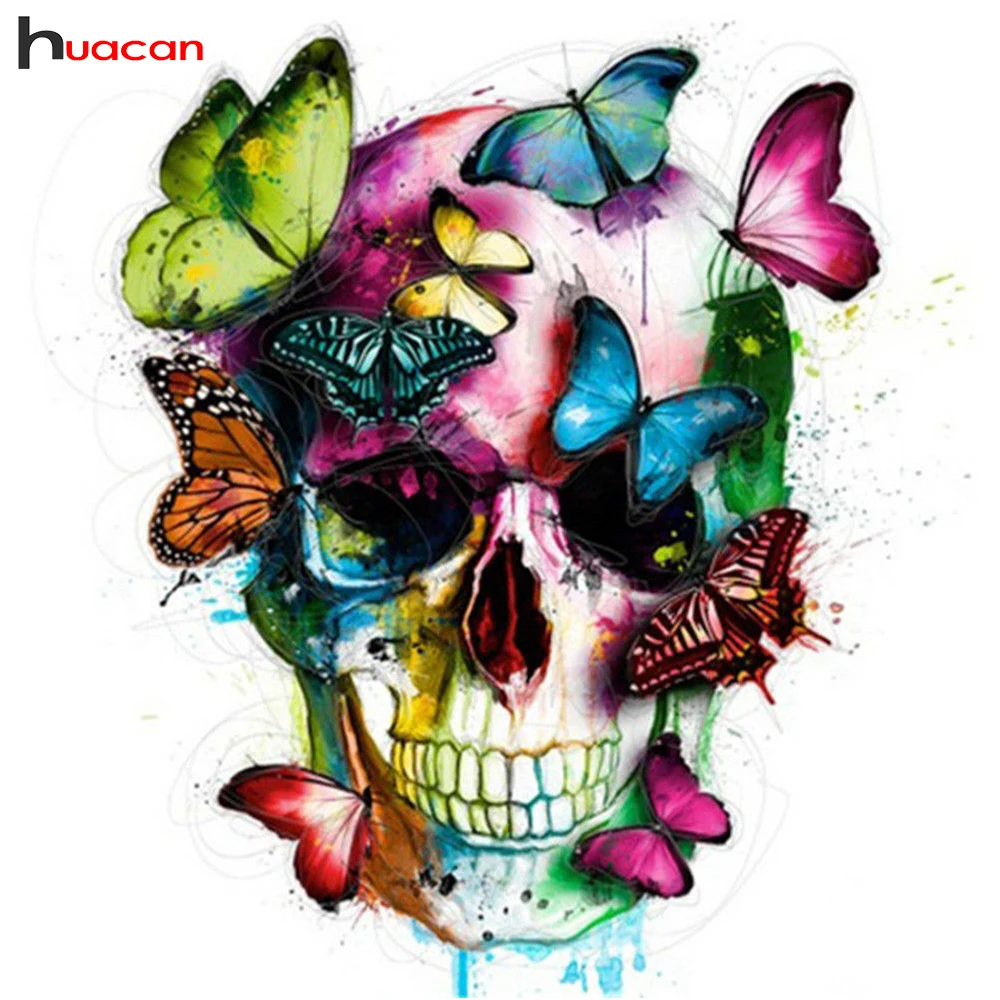 

DIY Diamond Embroidery Full Square Butterfly Picture Of Rhinestone Diamond Mosaic Skulls Diamond Painting Cross Stitch Cartoon