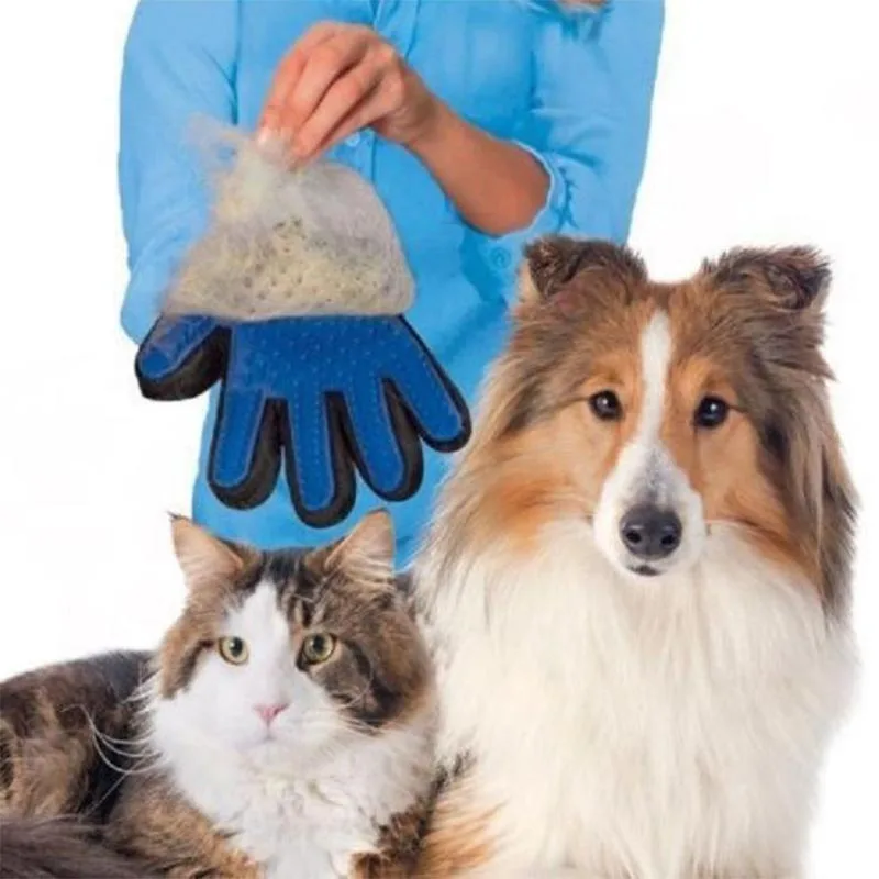 

Silicone Pet Dog brush Glove Deshedding Gentle Efficient Pet Grooming Glove Dog Bath Cat cleaning Supplies Pet Glove Hair Remove