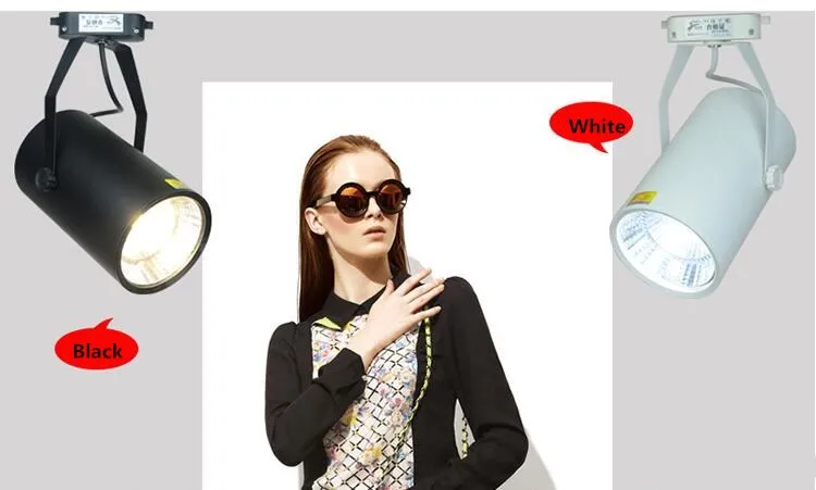 Luzes de Parede Comercial para Roupas Loja de Sapatos Levou Pista w Shell Preto Branco Holofotes Ac85265 v Cob Luz 30 2 Luz Pista Comercial Para Roupas Loja de Sapatos AC85 ~ 265 v