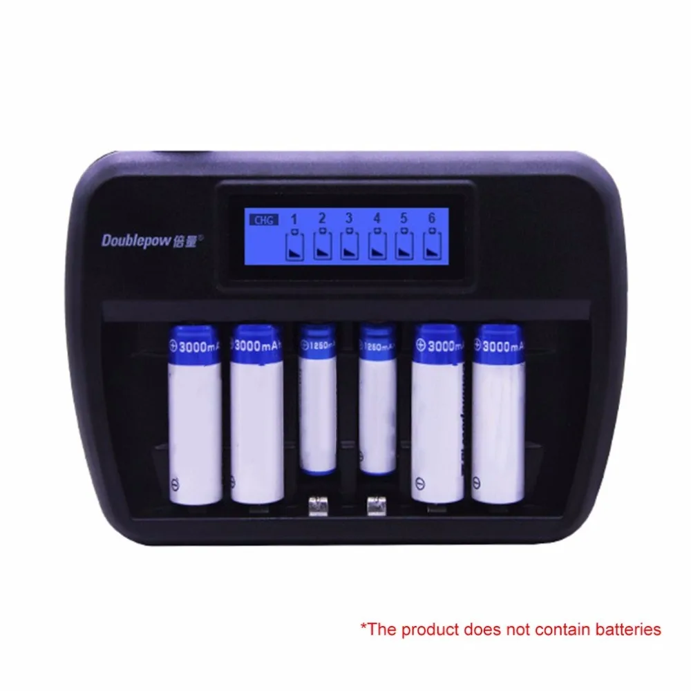 Doublepow Multifunctional Universal 6 Slots LCD AA AAA Rechargebale Battery Charger Automatic Intelligent Rapid Charger Doublepow Multifunctional Universal 6 Slots LCD AA AAA Rechargebale Battery Charger Automatic Intelligent Rapid Charger