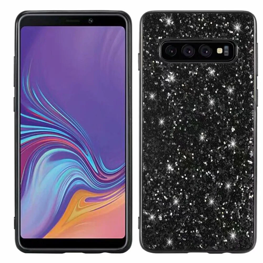 

Bling Glitter Sequins Soft Rubber TPU Shockproof Case Cover Skin for Samsung Galaxy S10 Plus