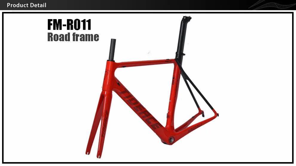 Cheap Tideace carbon fiber bicycle frame road bike frame carbon super carbon light weight racing road frameset accept DIY 11