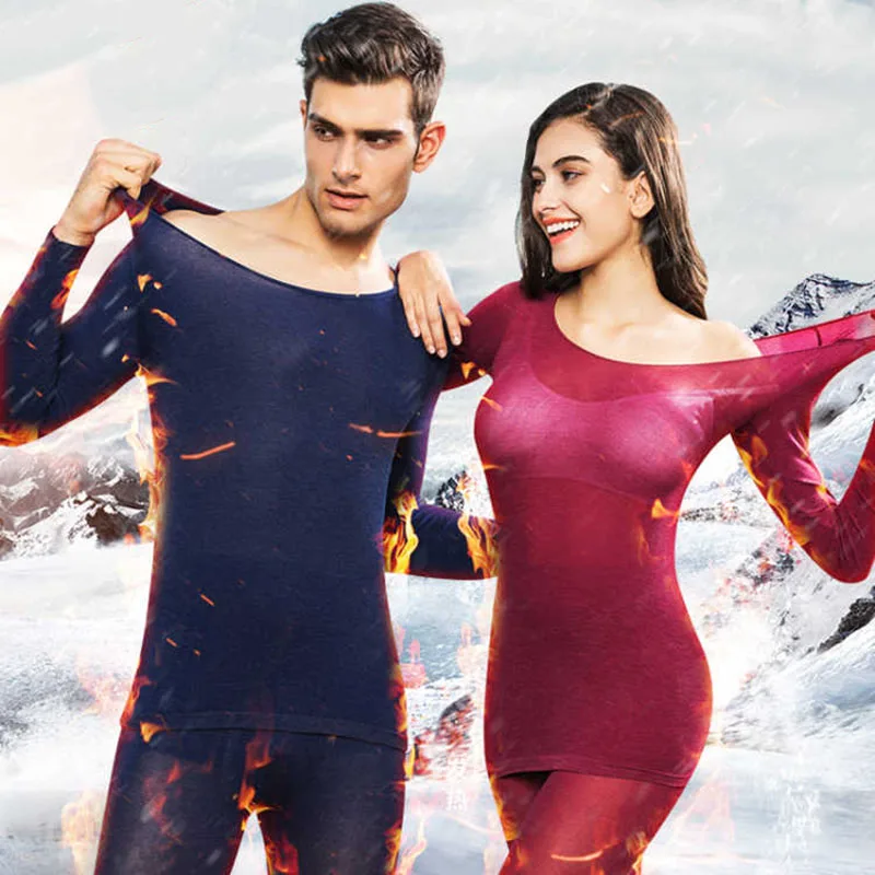 ZJX 37 Degree Heat Mens Long Johns Keep Warm Underwear Slimming Thermal