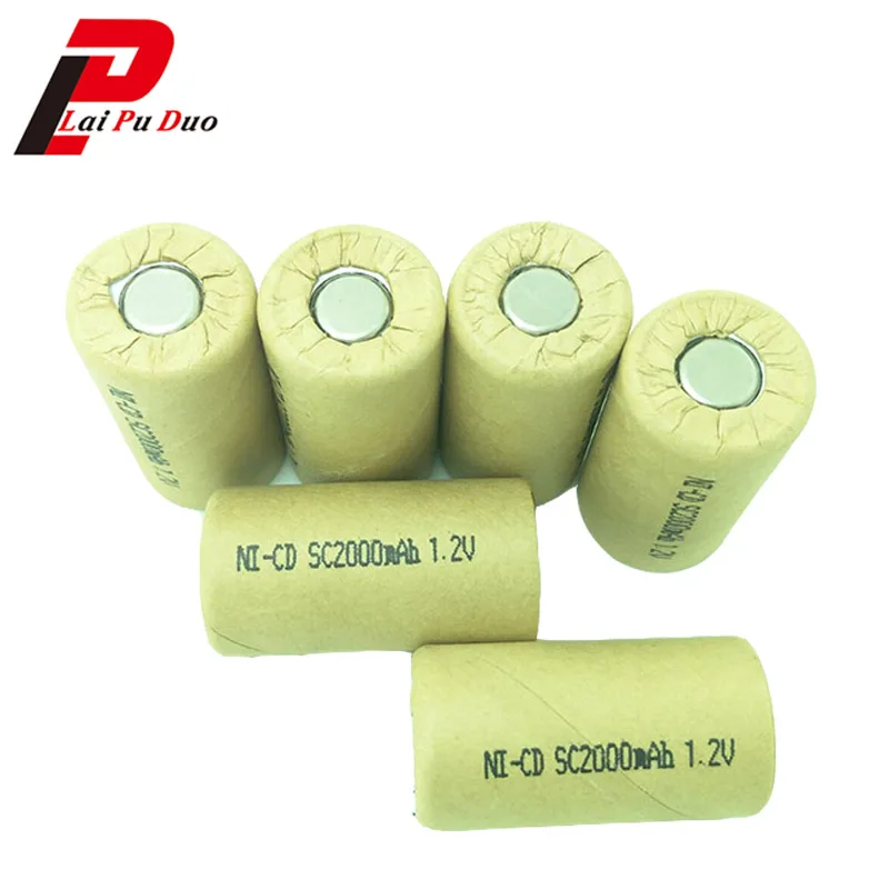 

1.2V NI-CD SC2000mAh Replacement Power Tool Battery Cell For Makita For Hitachi Power Tools 10A Rechargeable Discharge Rate 15C