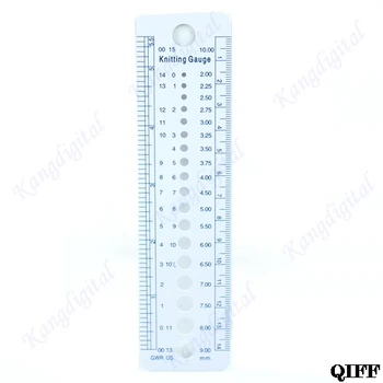 

Drop Ship&Wholesale UK US Canada Gauge Inch cm Ruler Tool All In One Knitting Needle Sizes APR28