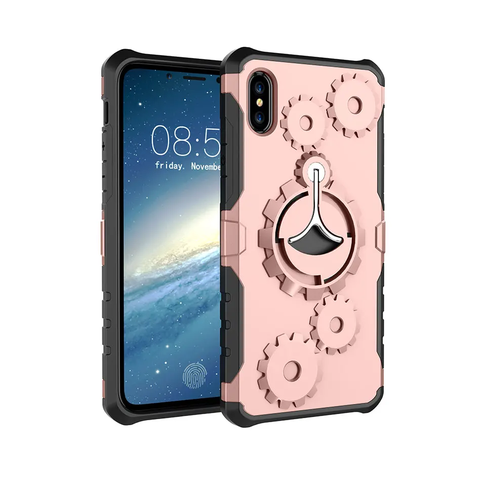 TPU + PC чехол для iPhone 6 7 8 X охватывает принципиально Годовой кольцо телефона iphone 6S