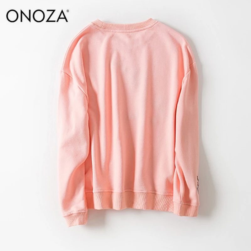 ONOZA толстовки для девочек Женские кофты Белый с длинным рукавом женский