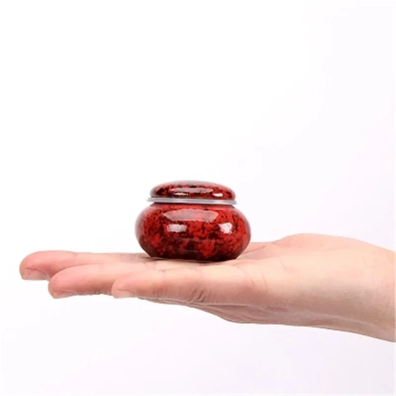 مصغرة السيراميك الشاي القهوة تخزين الجرار مع اغطية الخزف لطيف صغيرة تخزين صناديق للأغذية التوابل السكر 5X3.4 سنتيمتر 6 اختياري اللون