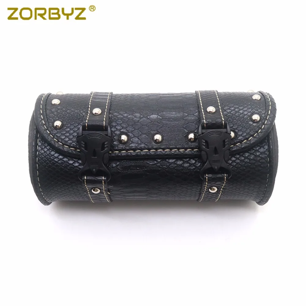ZORBYZ мини мотоциклетная черная сумка из искусственной кожи на руль для