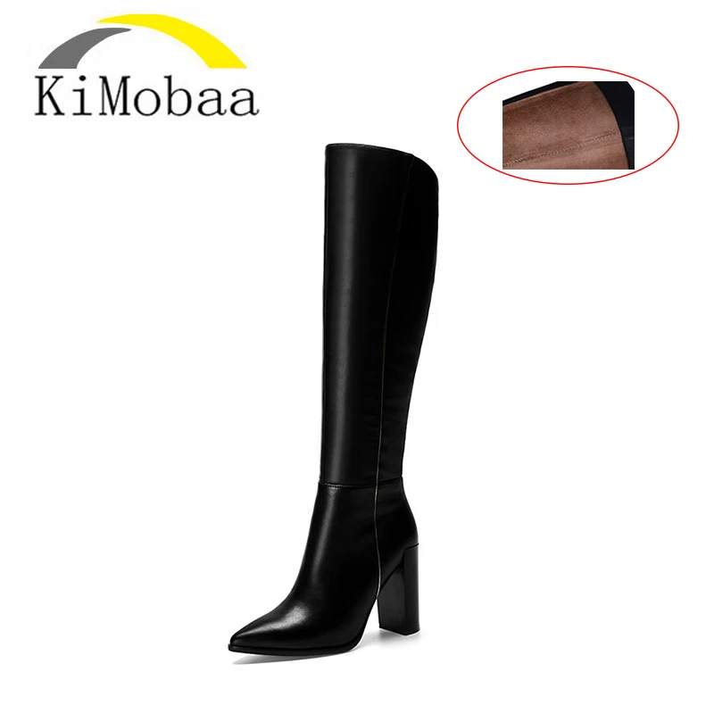 Kimobaa Пояса из натуральной кожи Женские сапоги зимние ботинки Botas для Для женщин