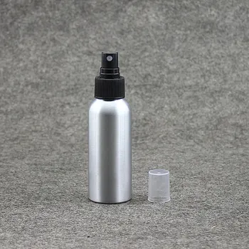 

NEW 1PC 30ml 50ml 100ml Aluminium Spray Atomiser Bottle Refillable Empty Bottles Black Pump Atomizer For Cosmetic Packaging Tool