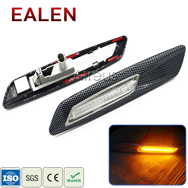 

EALEN 2X Car LED Fender Side Turn Signals LED Marker Light 12V For BMW E60 E61 E81 E82 E87 E88 E90 E91 E92 E93 Lamp accessories