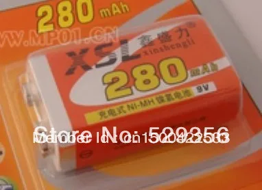 

2PCS XSL - 9 v 6f22 rechargeable battery 280 mah battery microphone multimeter battery