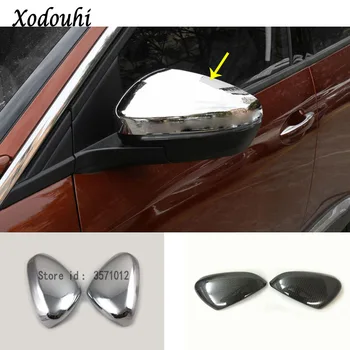 

For Peugeot 3008 GT 3008GT 2016 2017 2018 2019 2020 Car Back Rear View Rearview Side Door Mirror Cover Stick Trim Frame Part