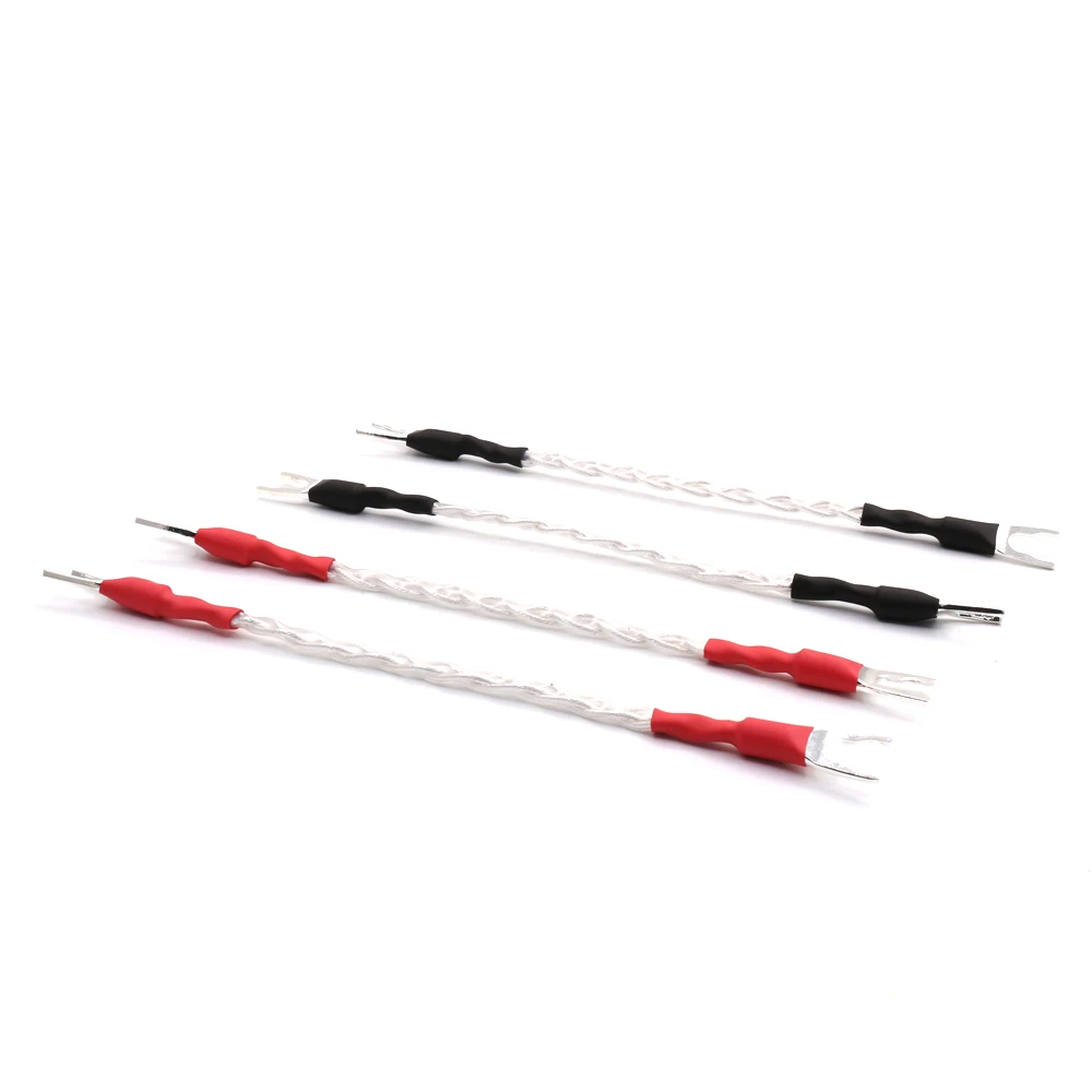 Hifi Speaker Jumper HIFI Budweiser Silver-plated Y spade terminal Canare Cable 1set Hifi Speaker Jumper HIFI Budweiser Silver-plated Y spade terminal Canare Cable 1set