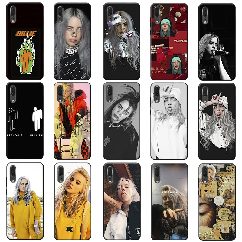 Music Singer Star Billie Eilish Soft Silicone Phone Case for huawei mate 30 pro p20 p30 20 lite |