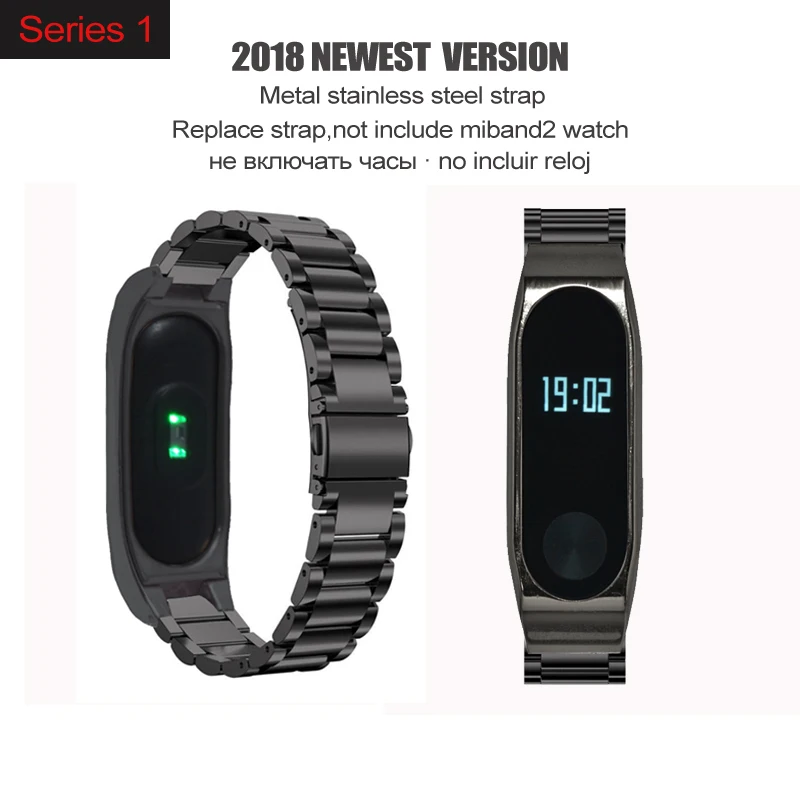 Браслет Mi band 2 для Xiaomi Band сменный металлический браслет на запястье из