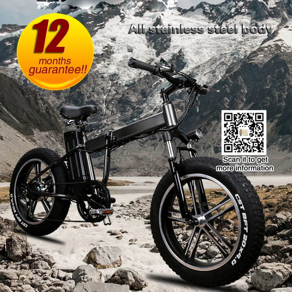 

48V 350W 10Ah lithium electric folding electric bicycle adult wide tire snow bike 20 inch folding e bike battery bicycle for s