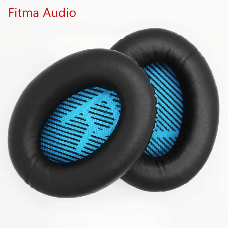

Replacement Ear pad Cushions For Bose QuietComfort 25 QC25 QC2 QC15 QC35 SoundTrue AE2 AE2i AE2w Headphone (Black with Blue)