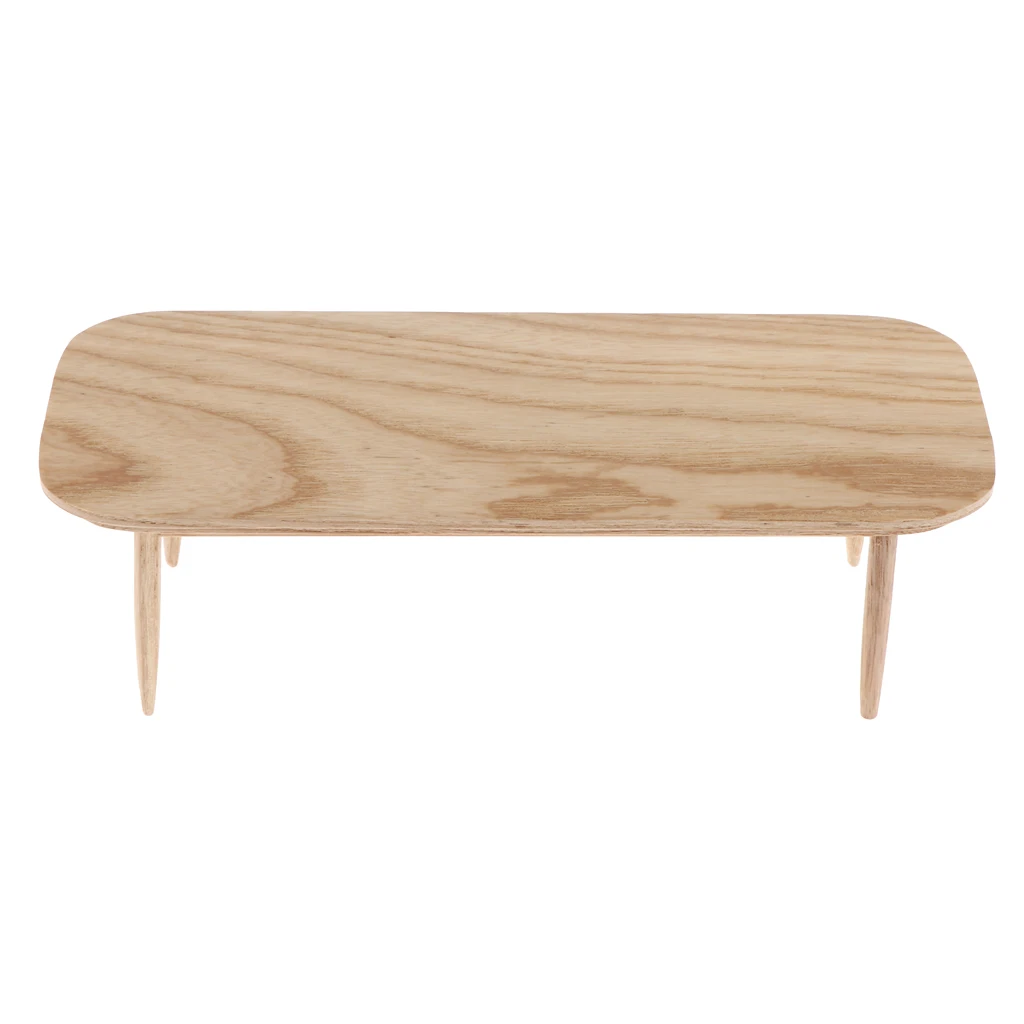 Dollhouse Miniature Furniture 1/12 Scale Wooden Rectangular Coffee Tea Table for Dolls House Living Room / Kitchen Decor